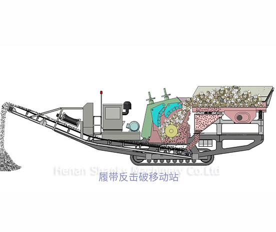 Crawler impact crushing station